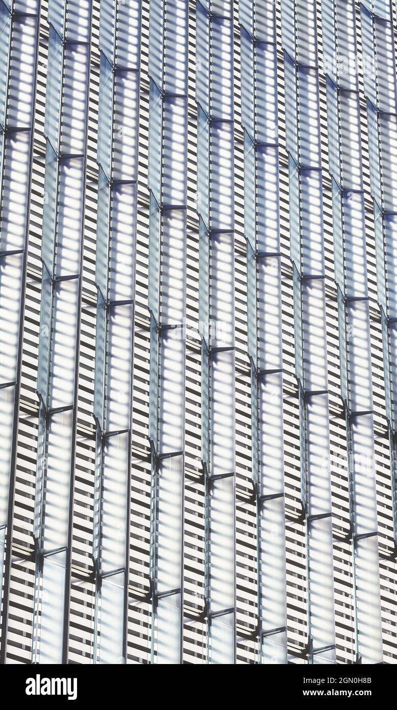 Gros plan sur la façade moderne du bâtiment, le fond architectural. Banque D'Images