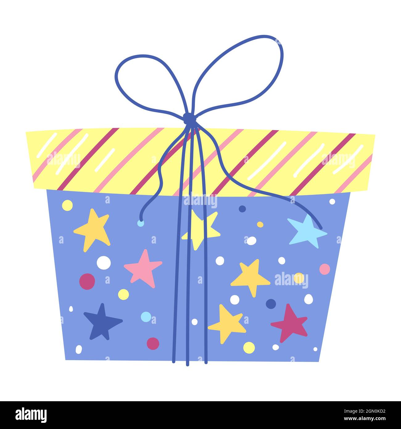 Illustration de la boîte cadeau Joyeux anniversaire. Article de fête ou de fête. Illustration de Vecteur