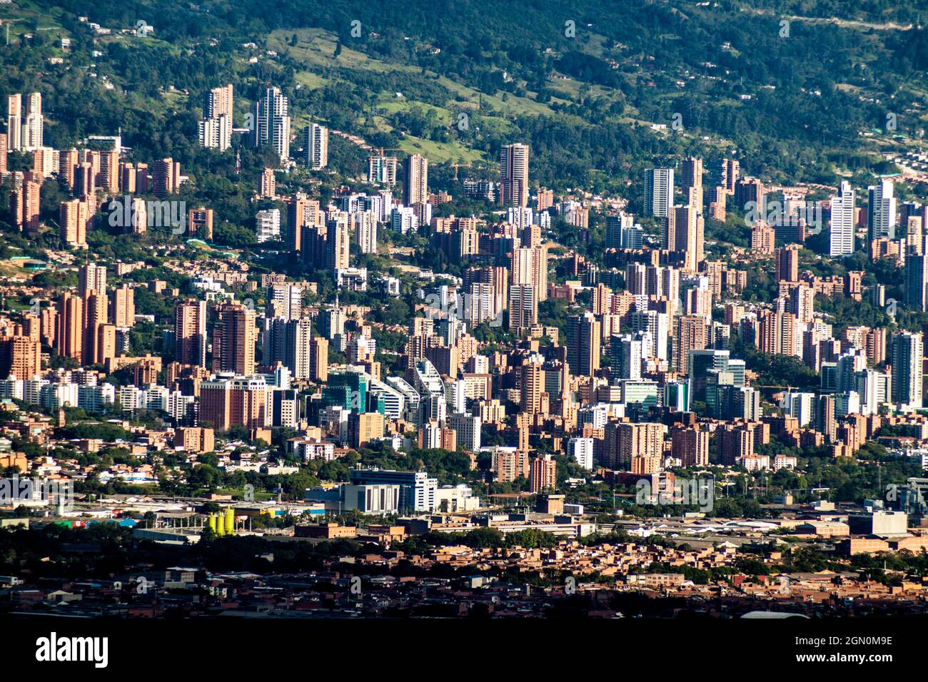 Vue aérienne de Medellin, Colombie Banque D'Images