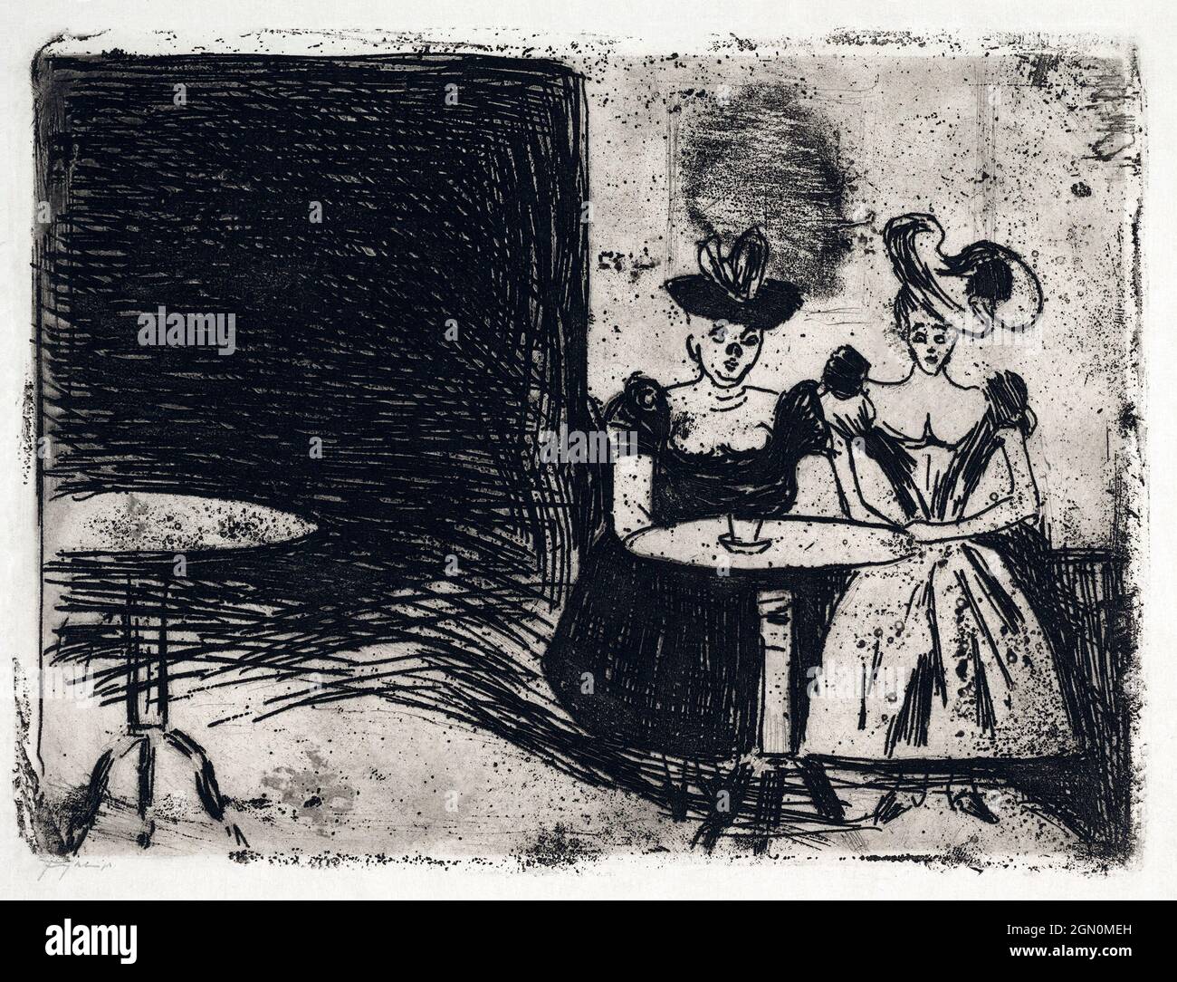 Night café (1901) par Edvard Munch. Banque D'Images