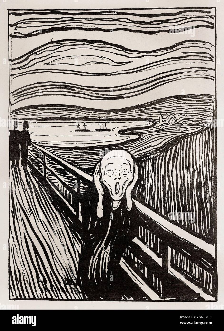 The Scream (1895) par Edvard Munch. Banque D'Images