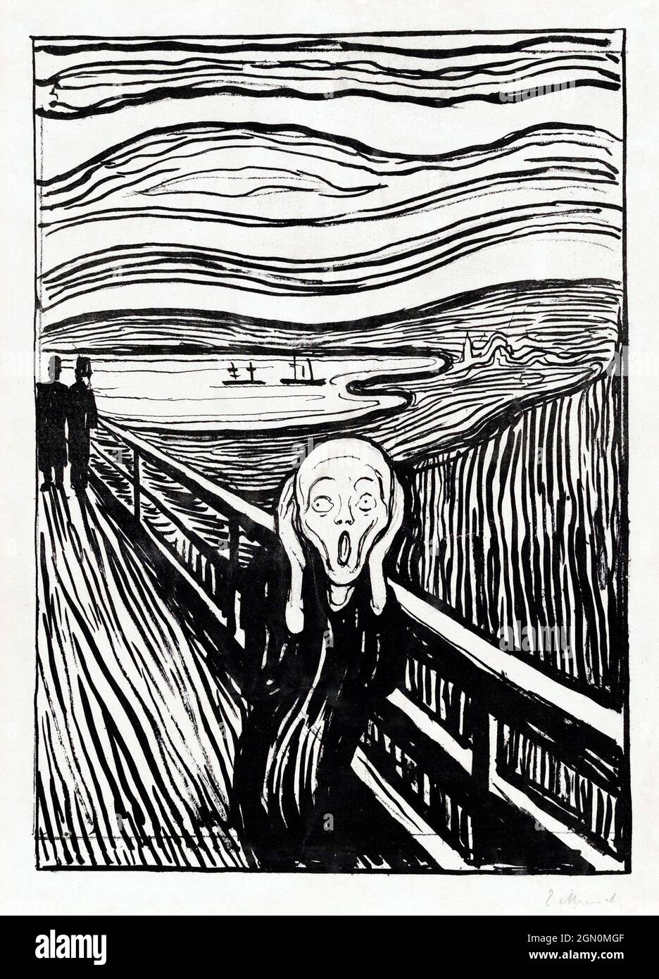 The Scream (1895) par Edvard Munch. Banque D'Images