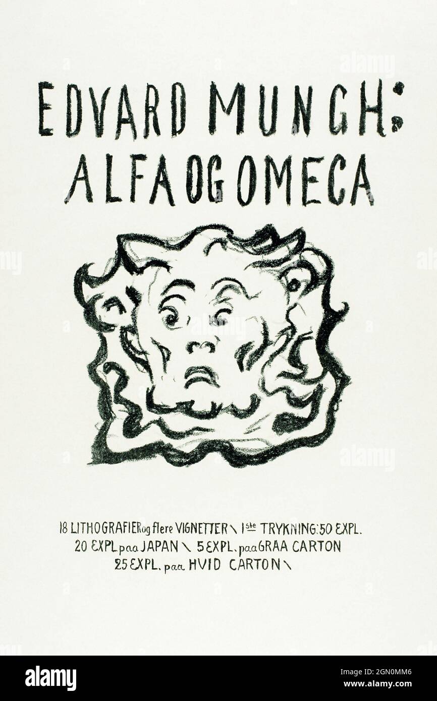 Alpha et Omega:page de titre (env. 1909&ndash;1909) par Edvard Munch. Banque D'Images