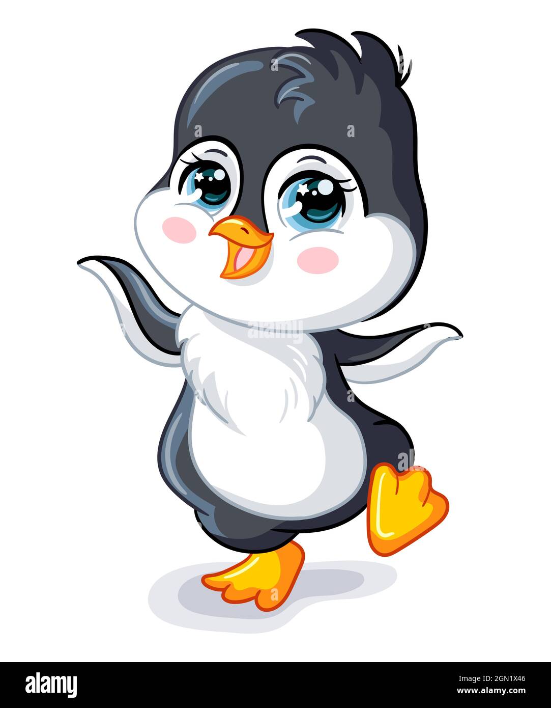 Pinguin De Dessin Animé Illustration Vectorielle D'un Pingouin De Dessin  Animé