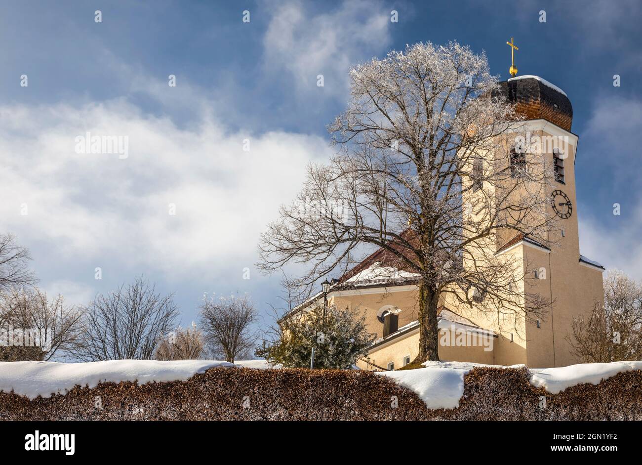 Christ le Roi Église à Wildenwart, haute-Bavière, Bavière, Allemagne Banque D'Images