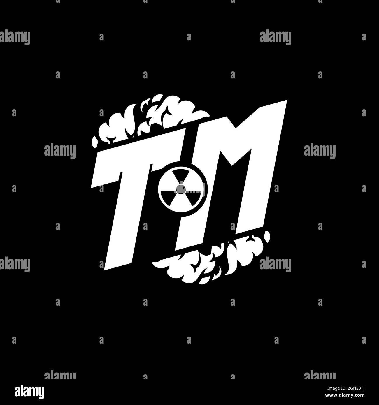 TM Monogramme eSport initial avec vecteur de modèle de forme et de style de fumée Illustration de Vecteur