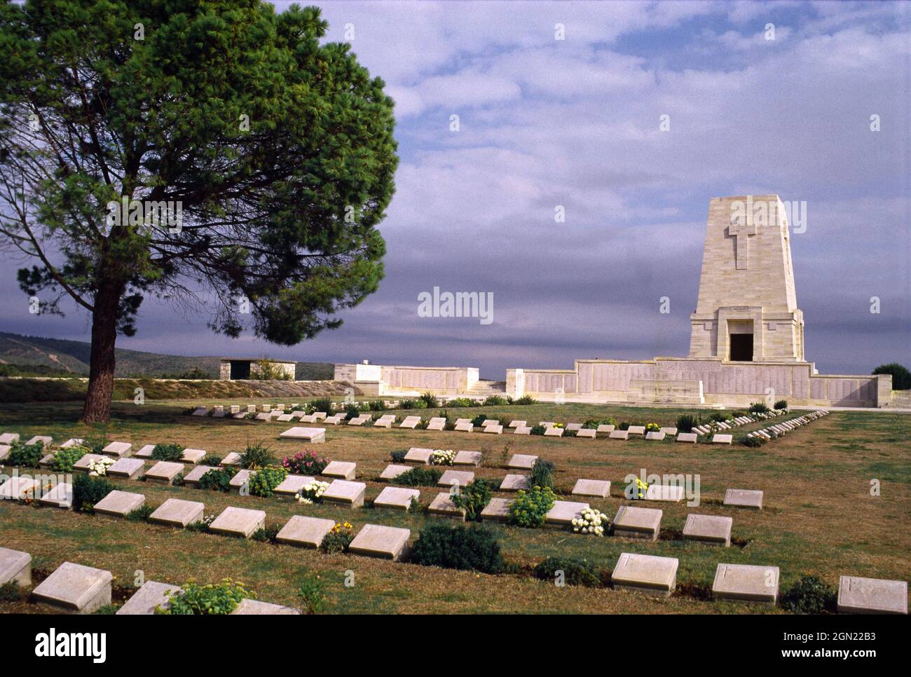 Lone Pine Cemetery and Memorial, un lieu de pèlerinage pour des milliers d'Australiens chaque année. Gallipoli, province de Canakkale, Turquie Banque D'Images