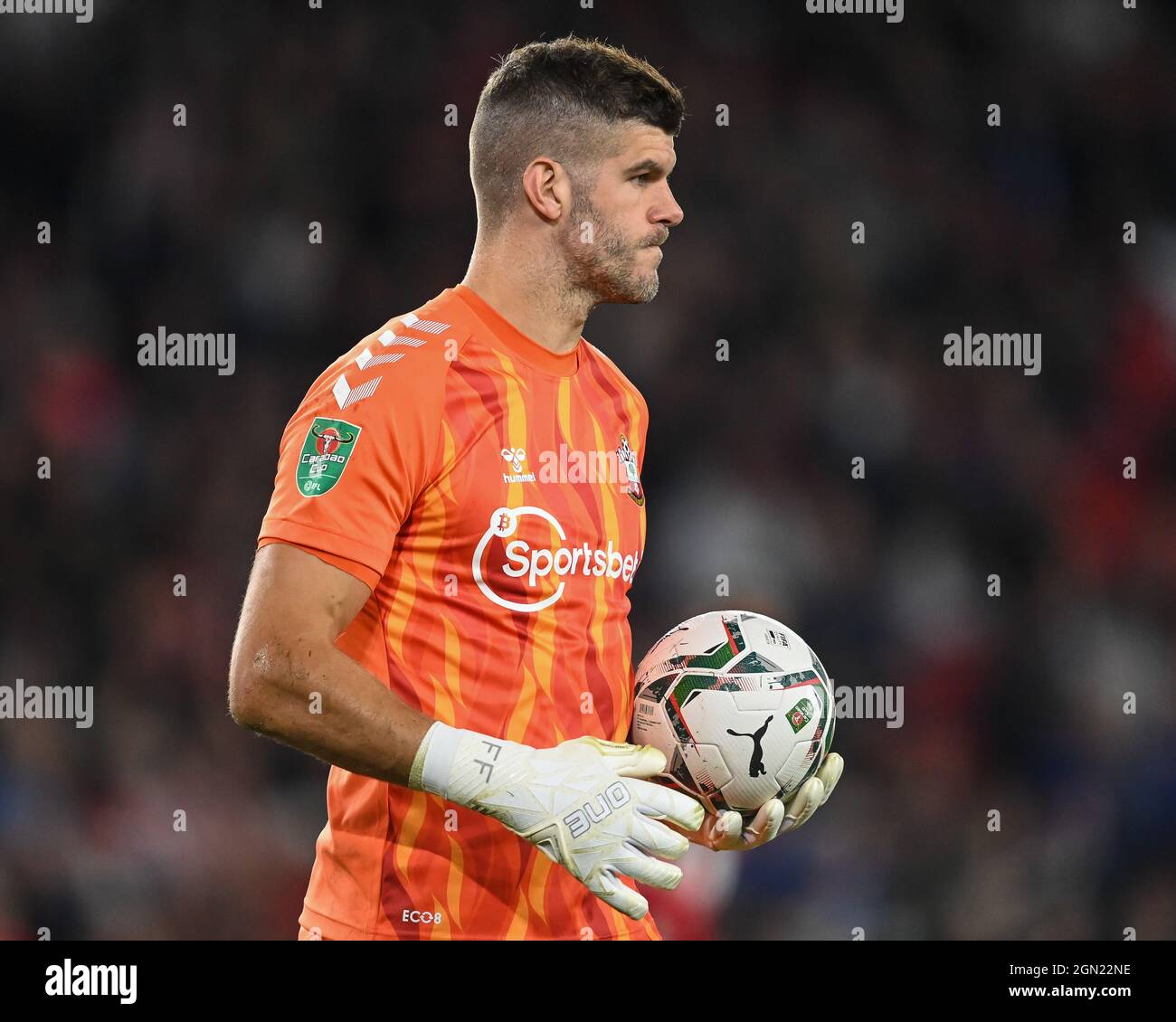 Fraser Forster #44 de Southampton pendant le match Banque D'Images