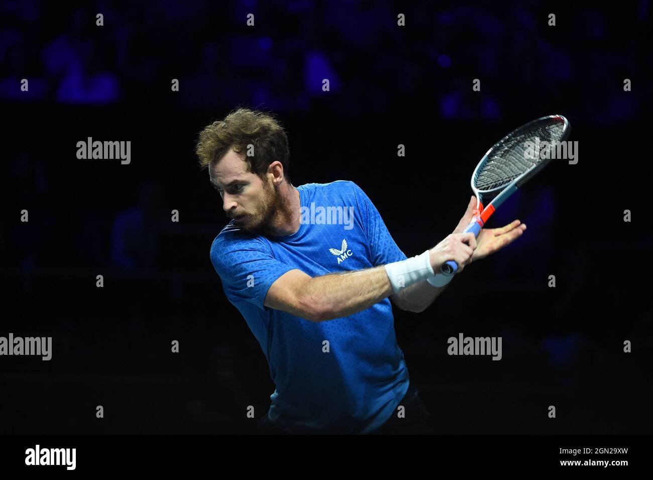 Metz, France, 21 septembre 2021. Andy Murray (GBR) lors de son premier match à l'Open de Moselle aux Arenas de Metz, Metz, FRANCE, le 21 septembre 2021. Photo de Corinne Dubreuil/ABACAPRESS.COM Banque D'Images