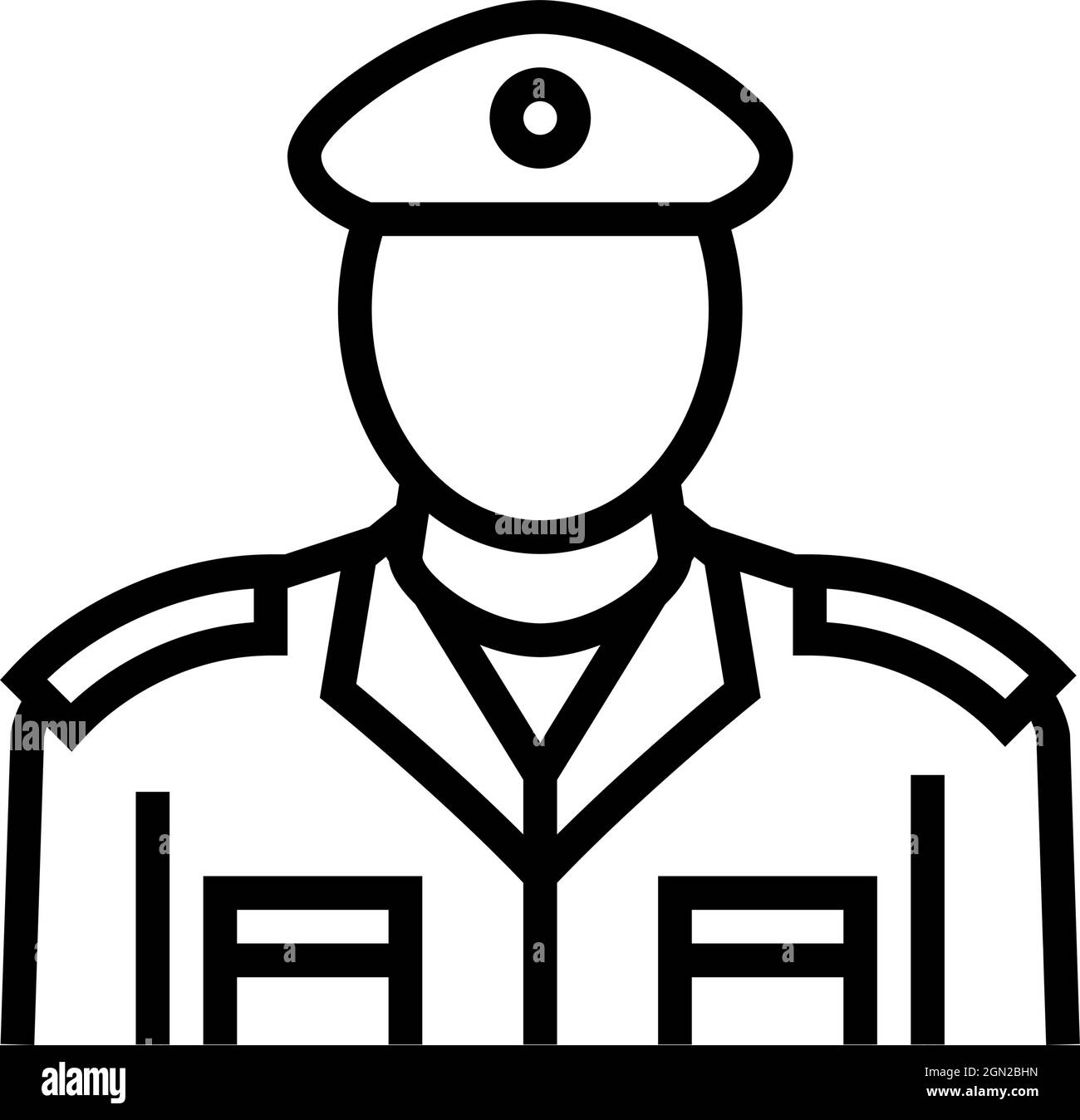 illustration vectorielle de l'icône représentant une ligne militaire de soldat Illustration de Vecteur