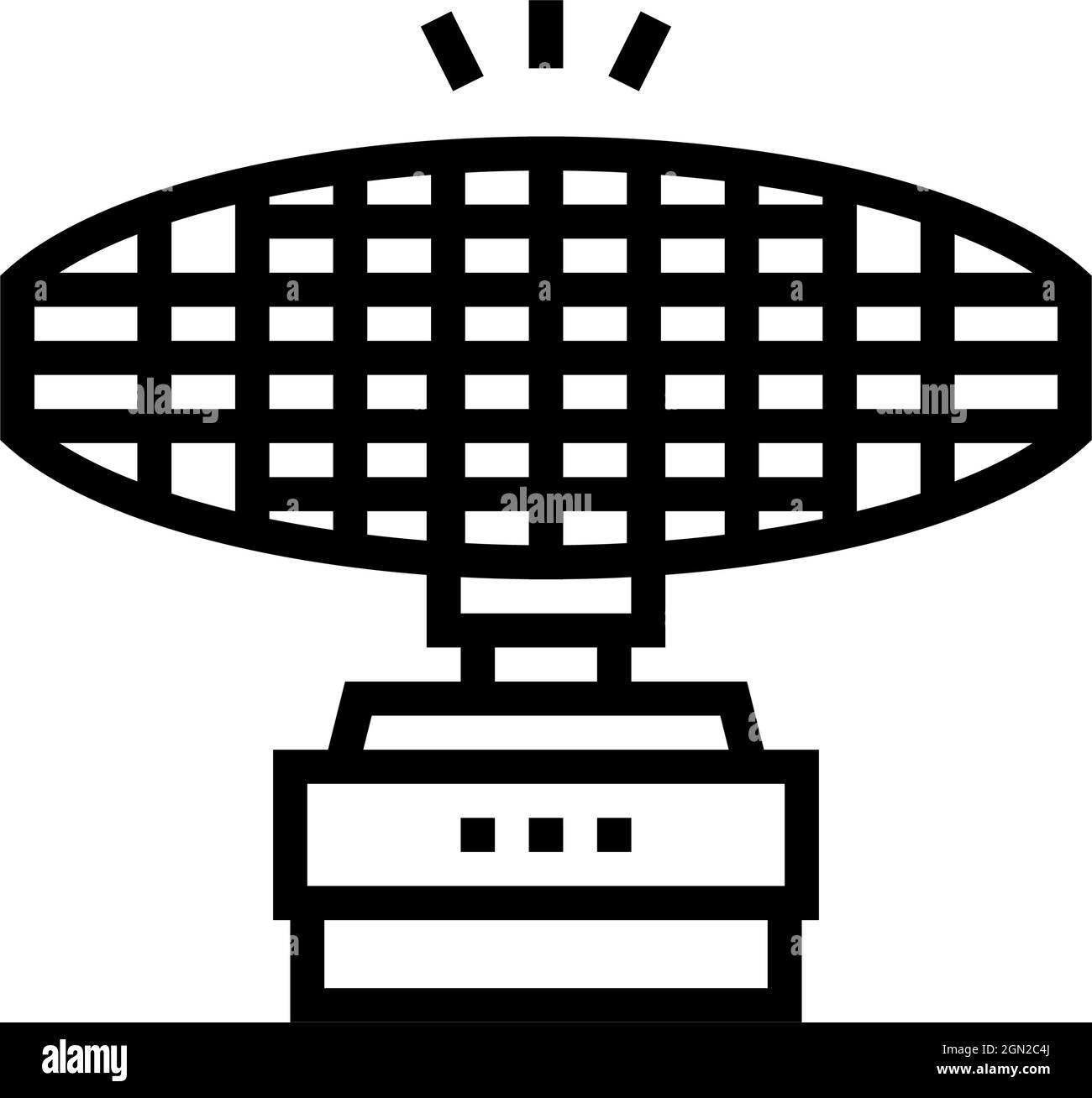 illustration vectorielle de l'icône de ligne d'équipement radar Illustration de Vecteur