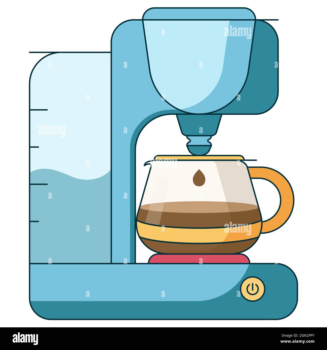 Illustration plate de la méthode de préparation du café. Illustration de Vecteur