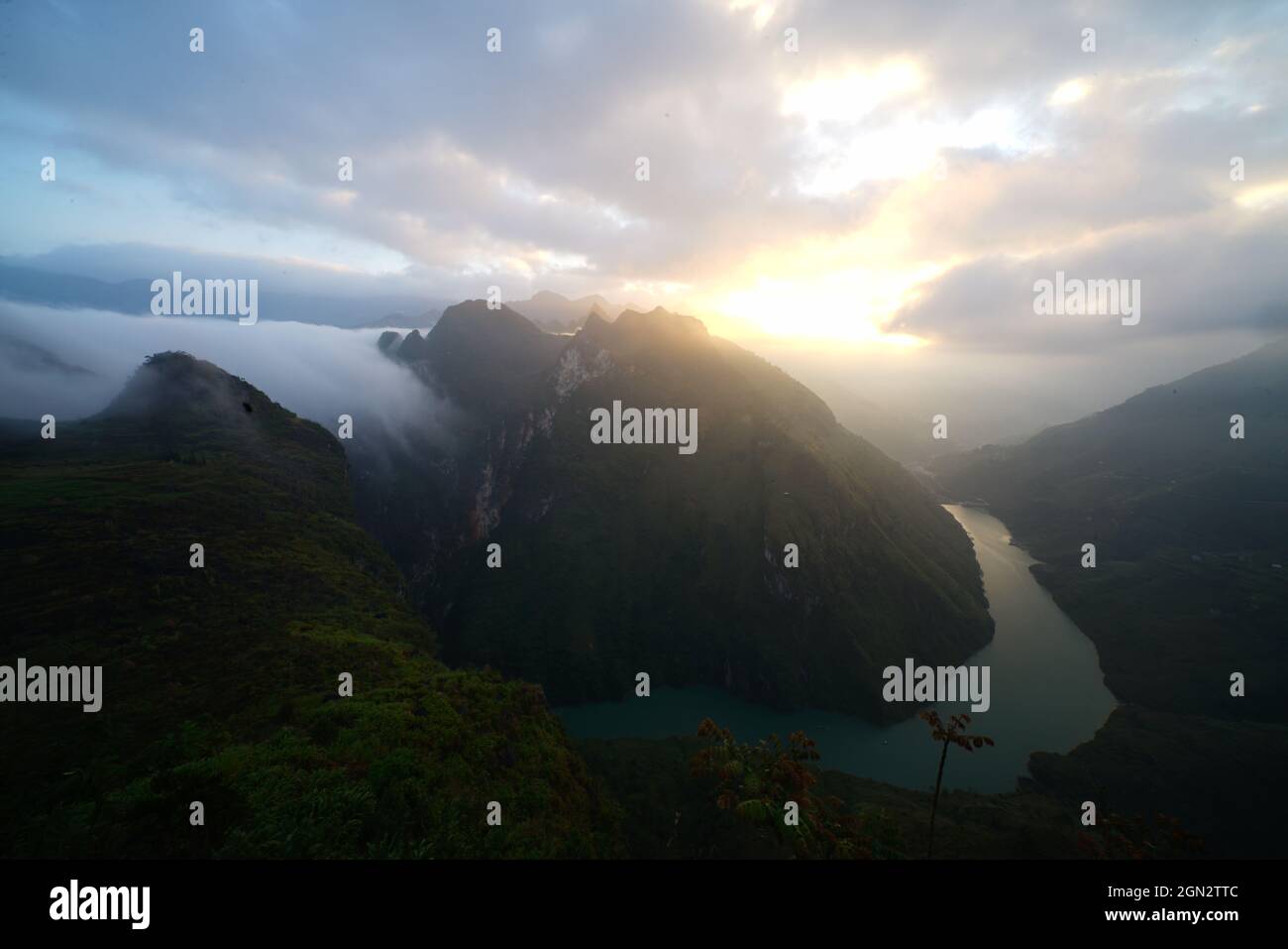 Rivière NHO que dans la province de Ha Giang, au nord du Vietnam Banque D'Images