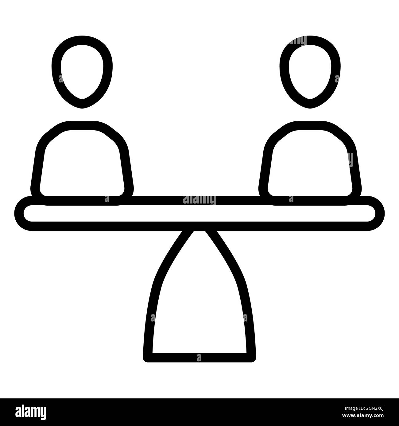 égalité inclusion égalité diversité égale unique icône isolée avec illustration vectorielle de style Banque D'Images