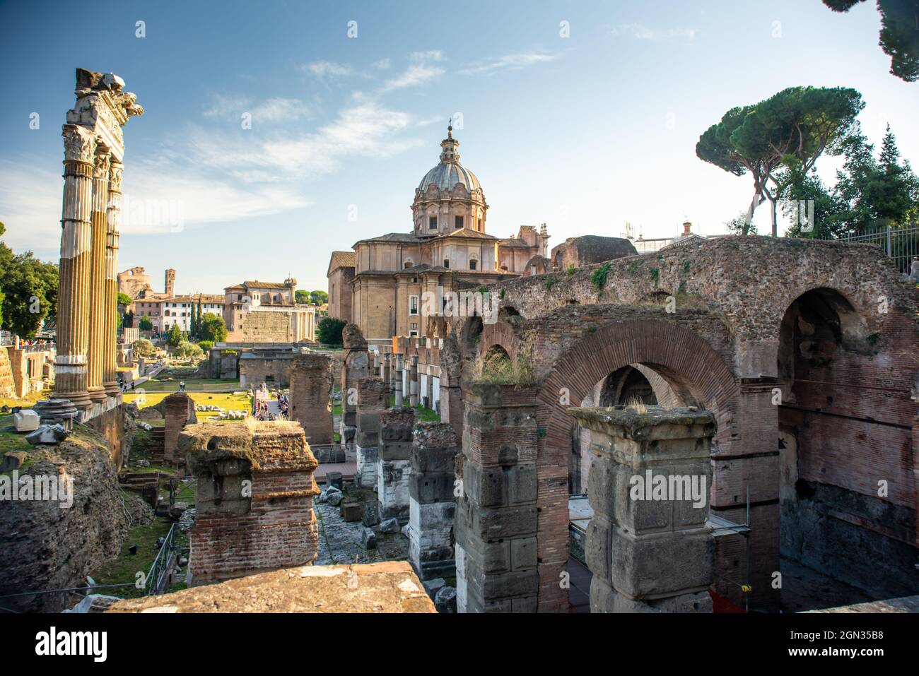 Vestiges romains à Rome, Forum Banque D'Images