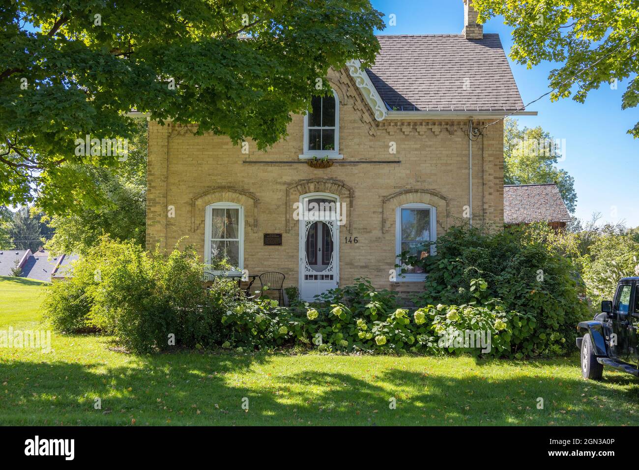 Maison John Diefenbaker à Neustadt Ontario Canada John Diefenbaker le 13e premier ministre du Canada, sa maison familiale où il a grandi Banque D'Images