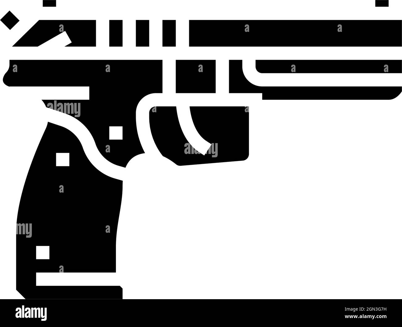 illustration vectorielle de l'icône de glyphe d'arme à feu Illustration de Vecteur