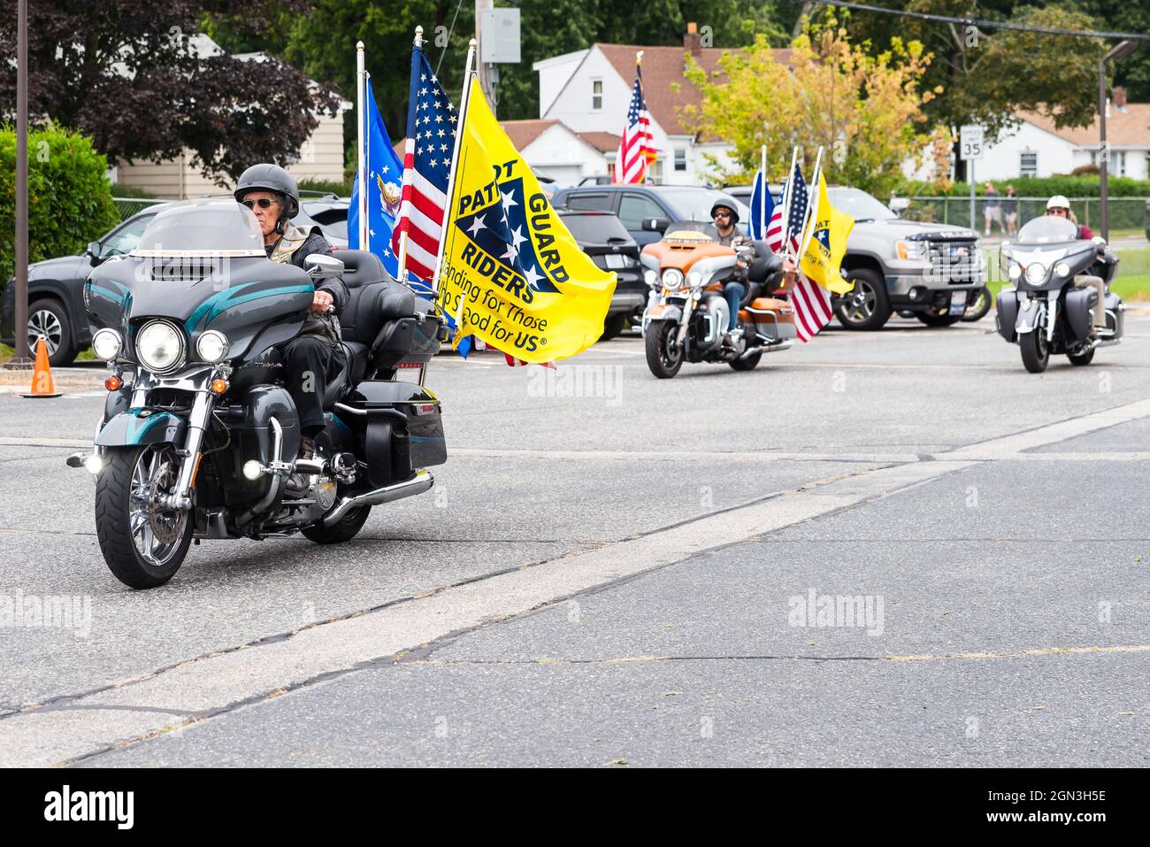 Framingham, Massachusetts. 18 septembre 2021. Dédicace de pont pour le héros déchu Senior Airman (USAF) Deanna Richards. Banque D'Images