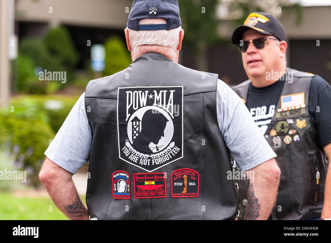 Framingham, Massachusetts. 18 septembre 2021. Dédicace de pont pour le héros déchu Senior Airman (USAF) Deanna Richards. Banque D'Images