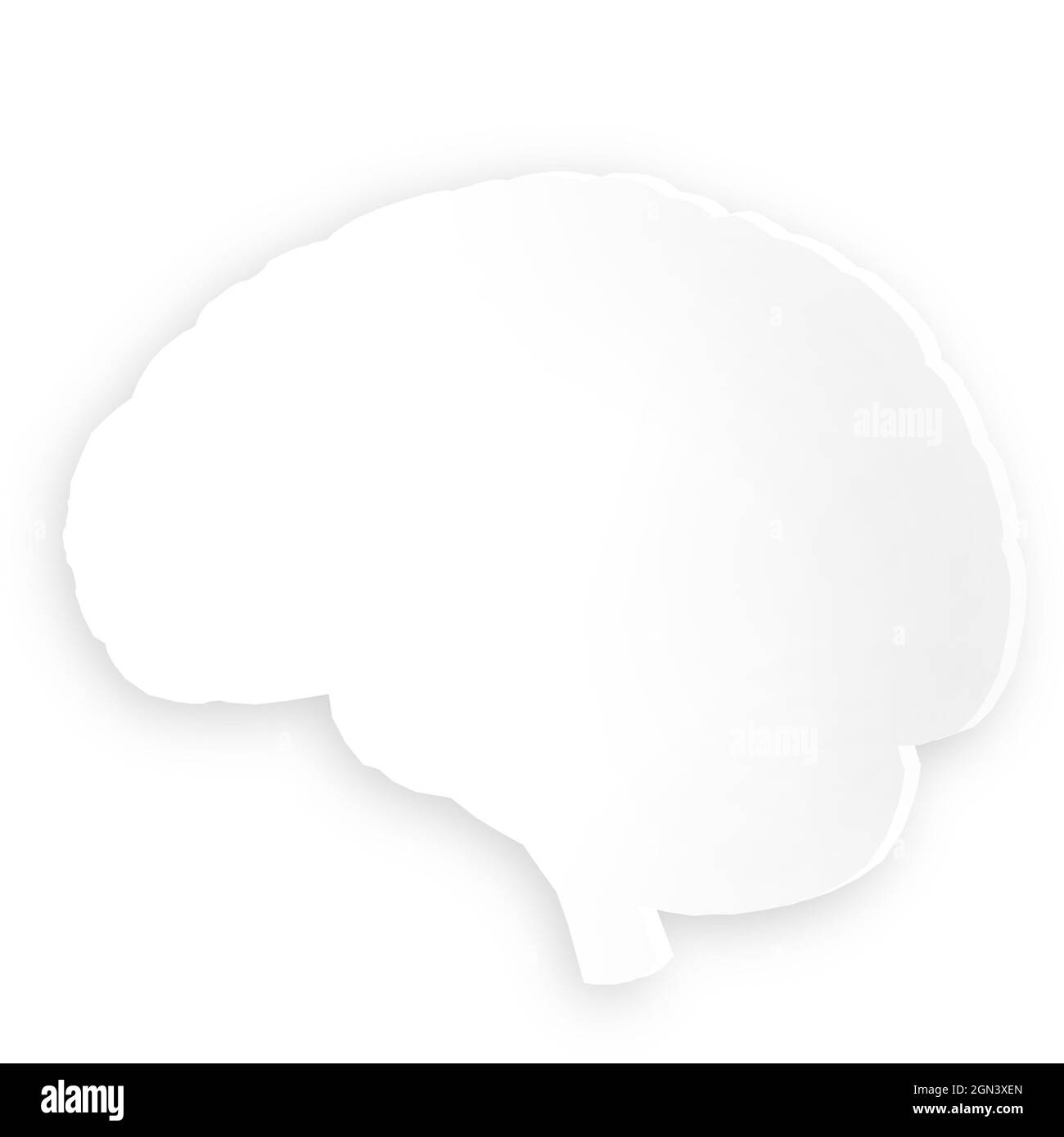 Gros plan 3 d fond d'écran d'une conception de cerveau dans un travail d'illustration dans un arrière-plan isolé Banque D'Images