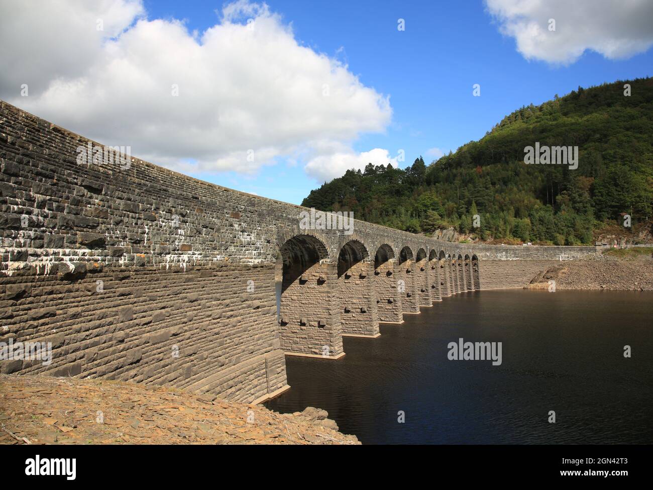 Barrage Garreg DDU dans la vallée d'Elan, Powys, pays de Galles, Royaume-Uni. Banque D'Images