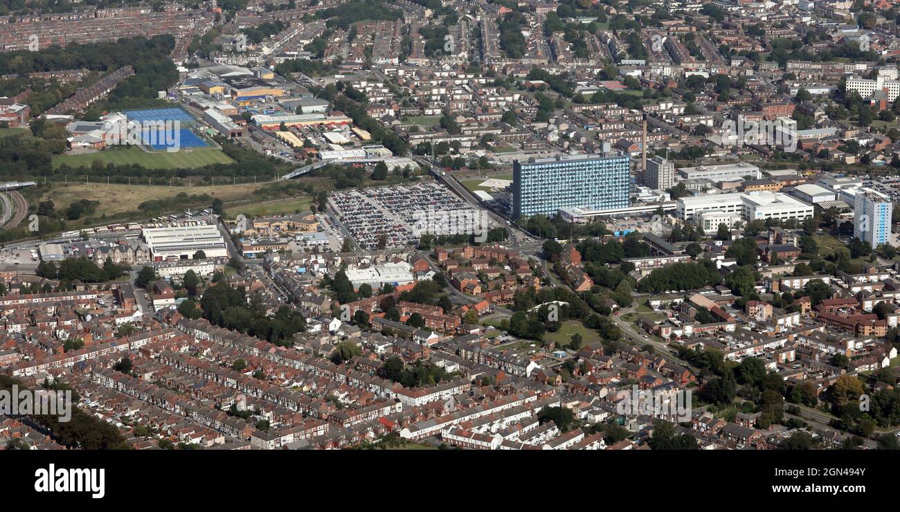 Vue aérienne de l'infirmerie royale de Hull depuis le sud, Hull Banque D'Images