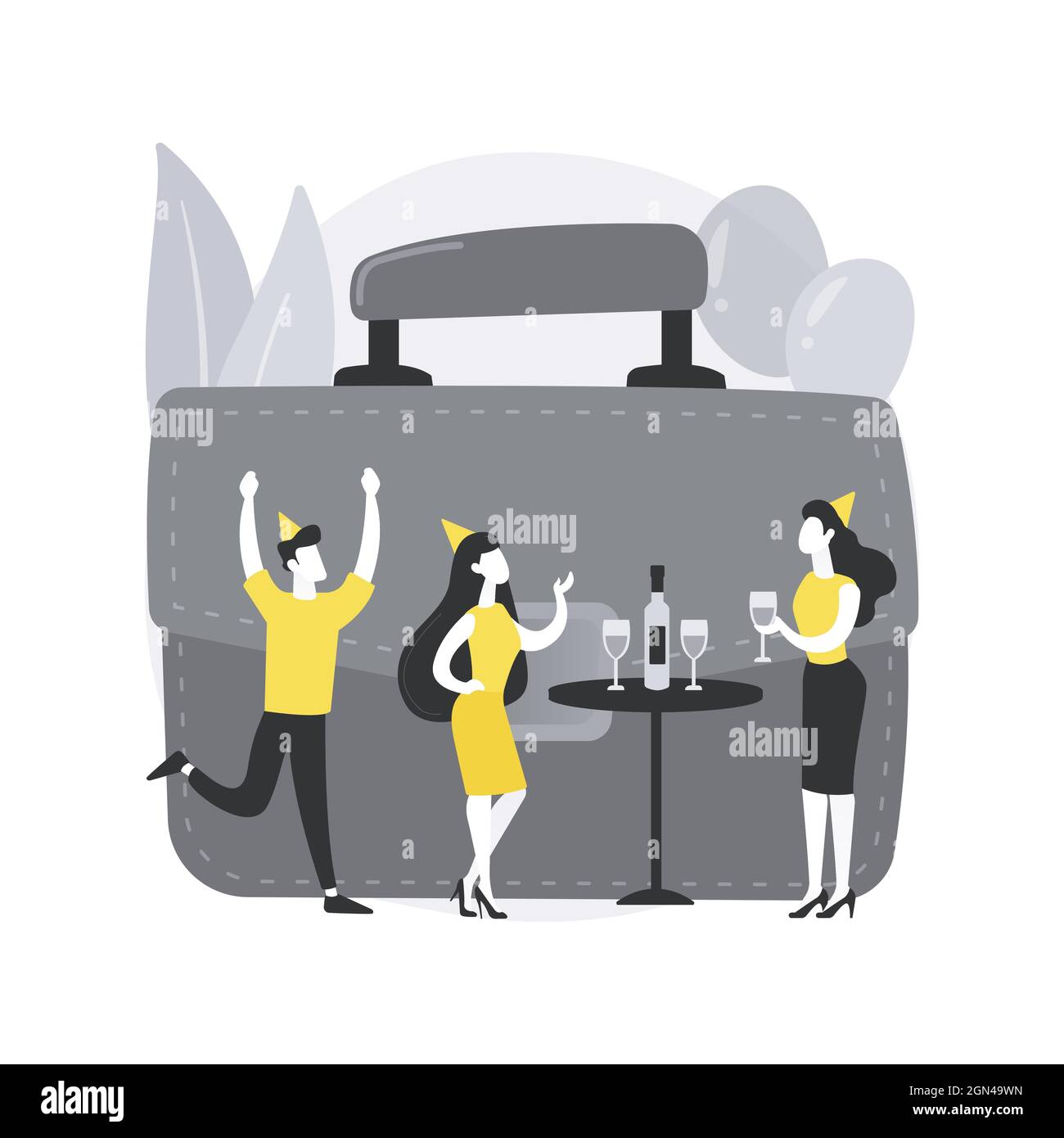 Illustration du vecteur de concept abstrait Corporate Party. Illustration de Vecteur