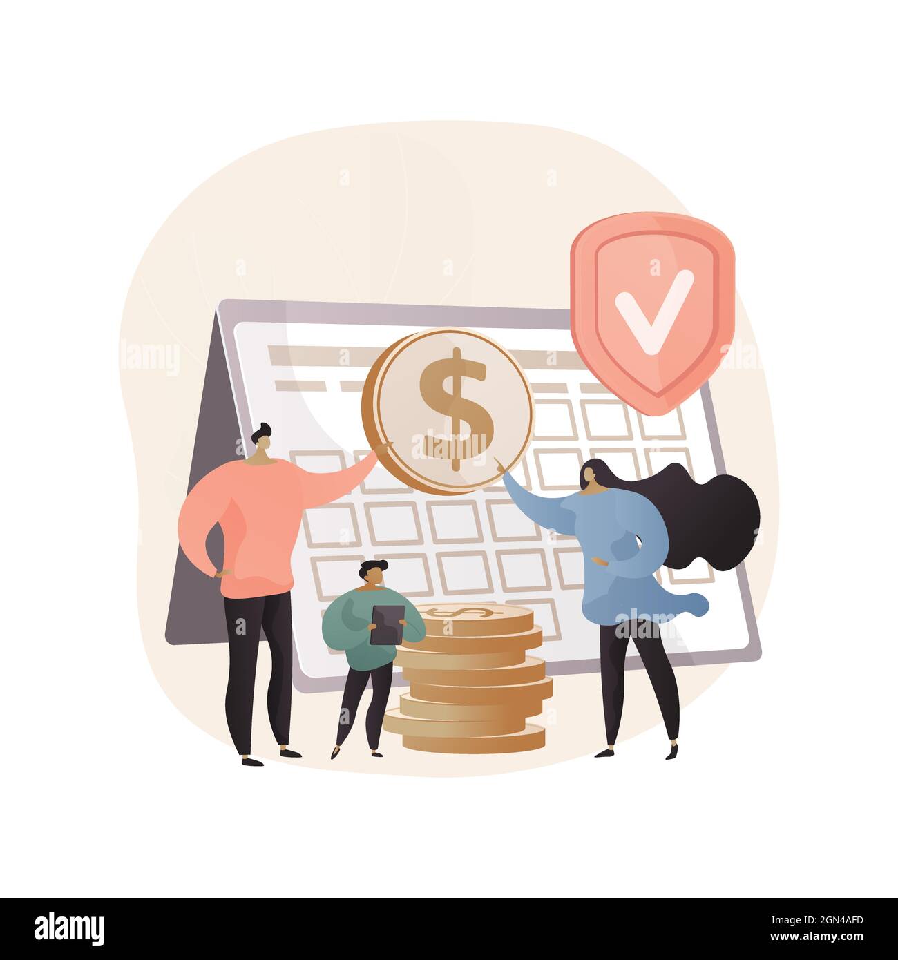 Illustration du vecteur de concept abstrait de l'allocation parentale. Illustration de Vecteur