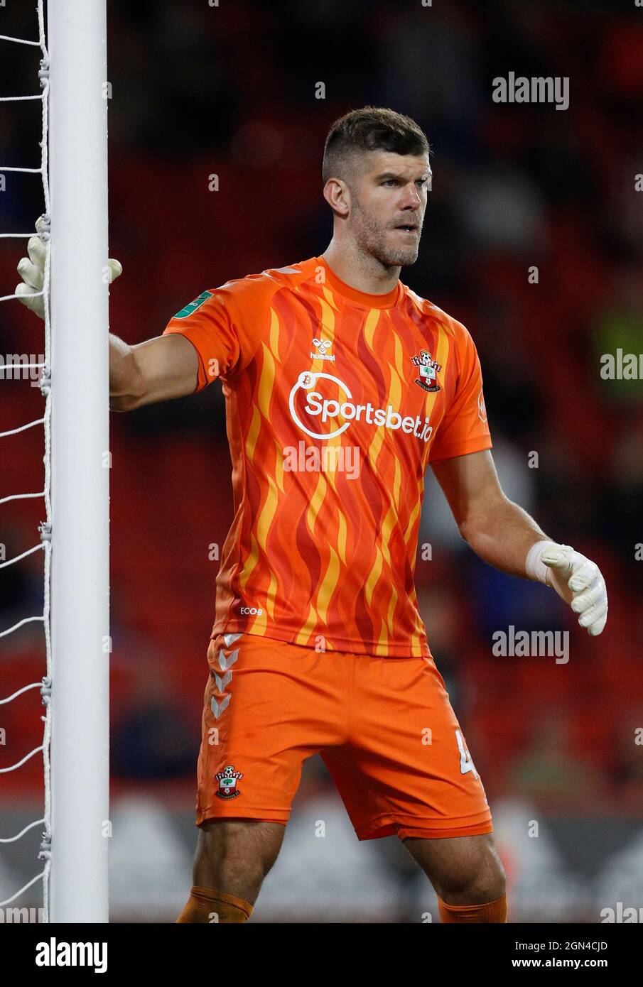 Sheffield, Angleterre, 21 septembre 2021. Fraser Forster de Southampton lors du match de la Carabao Cup à Bramall Lane, Sheffield. Crédit photo à lire: Darren Staples / Sportimage crédit: Sportimage / Alay Live News Banque D'Images