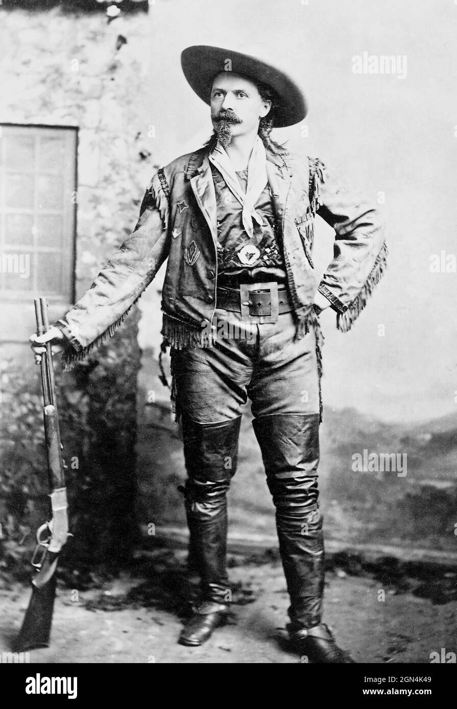 William Frederick 'Buffalo Bill' Cody (1846-1917), chasseur de bisons, scout et showman. Photo c.1890 Banque D'Images