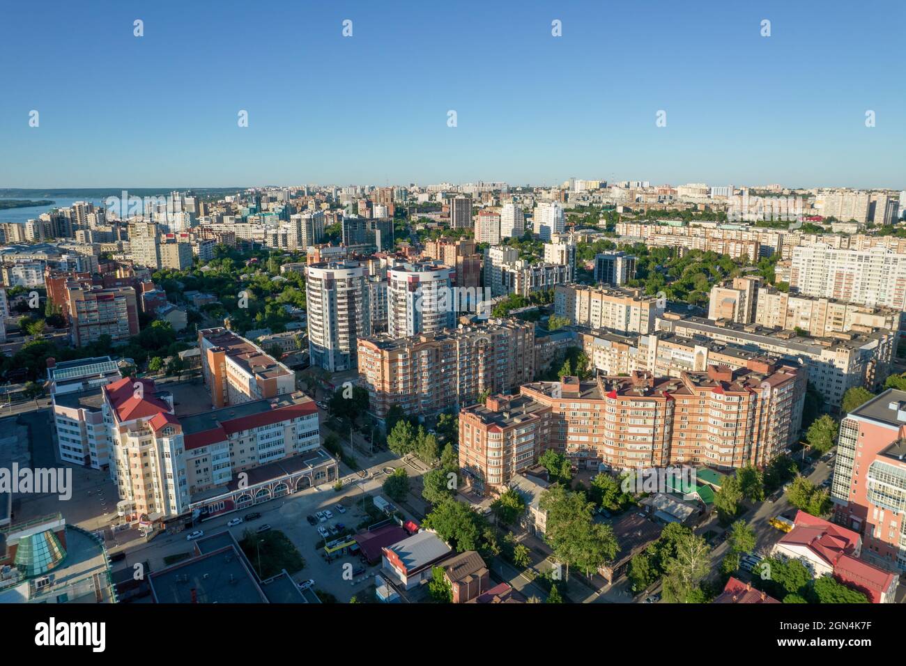 Vue sur la ville aérienne Banque D'Images