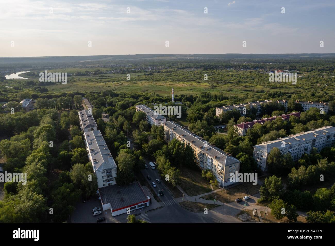 Vue sur la ville soviétique Banque D'Images