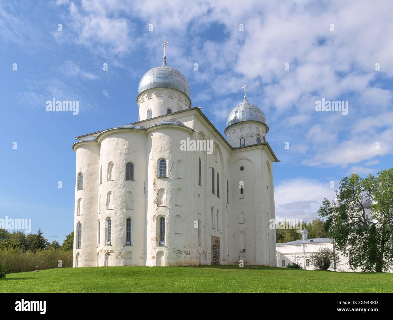 La cathédrale Saint-George dans le monastère Saint-Georges (Yuriev). Veliky Novgorod, Russie Banque D'Images