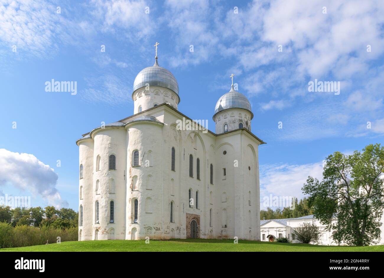 La cathédrale Saint-George dans le monastère Saint-Georges (Yuriev). Veliky Novgorod, Russie Banque D'Images