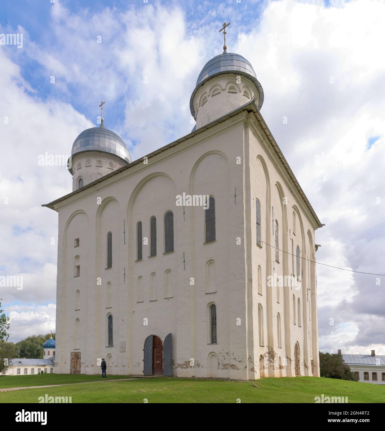 La cathédrale Saint-George dans le monastère Saint-Georges (Yuriev). Veliky Novgorod, Russie Banque D'Images