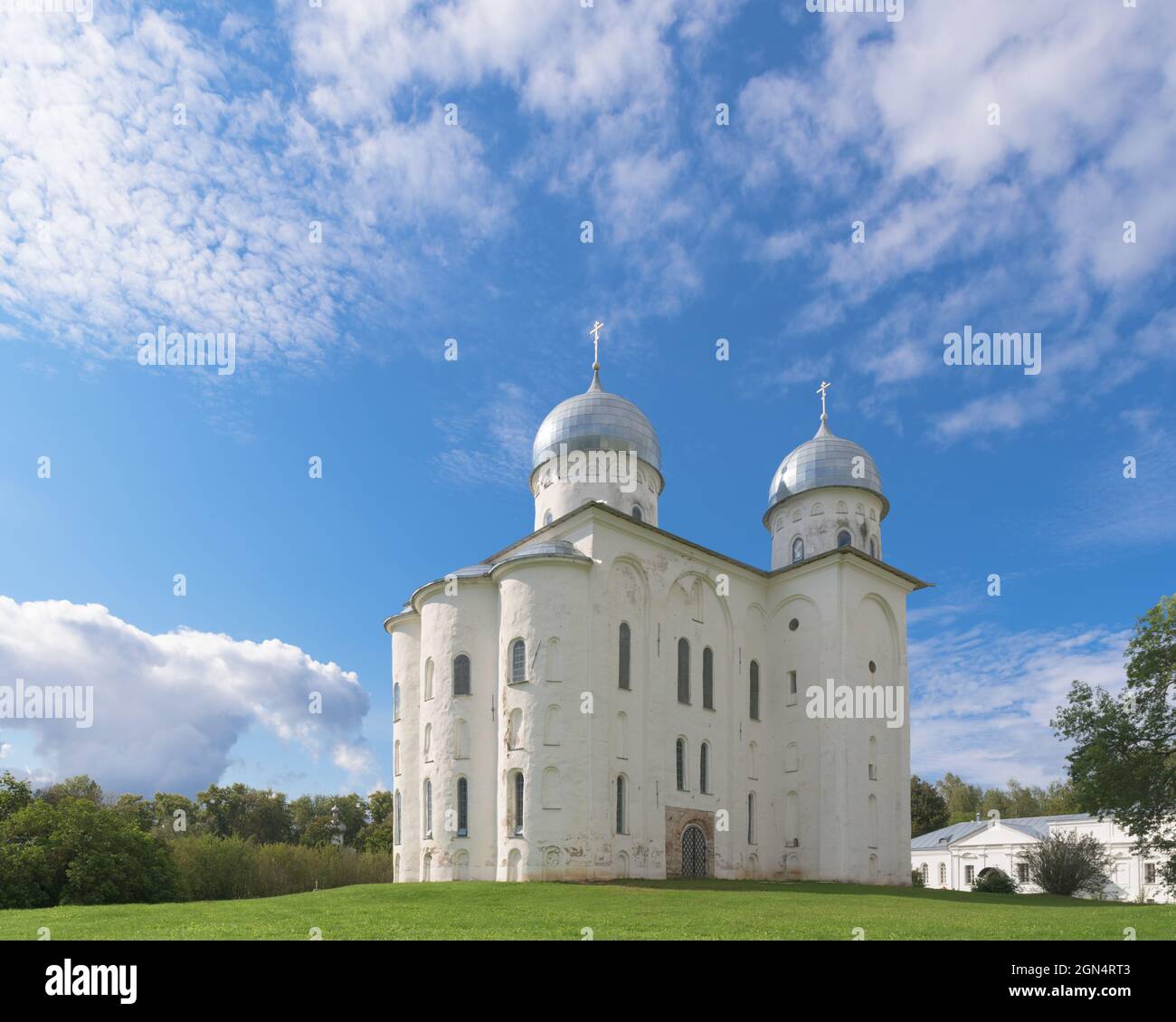 La cathédrale Saint-George dans le monastère Saint-Georges (Yuriev). Veliky Novgorod, Russie Banque D'Images