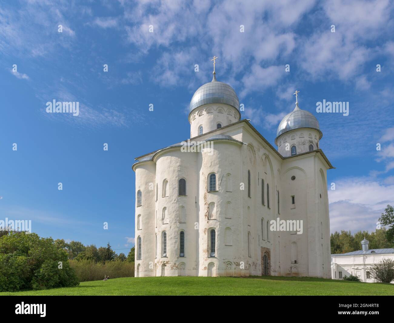 La cathédrale Saint-George dans le monastère Saint-Georges (Yuriev). Veliky Novgorod, Russie Banque D'Images
