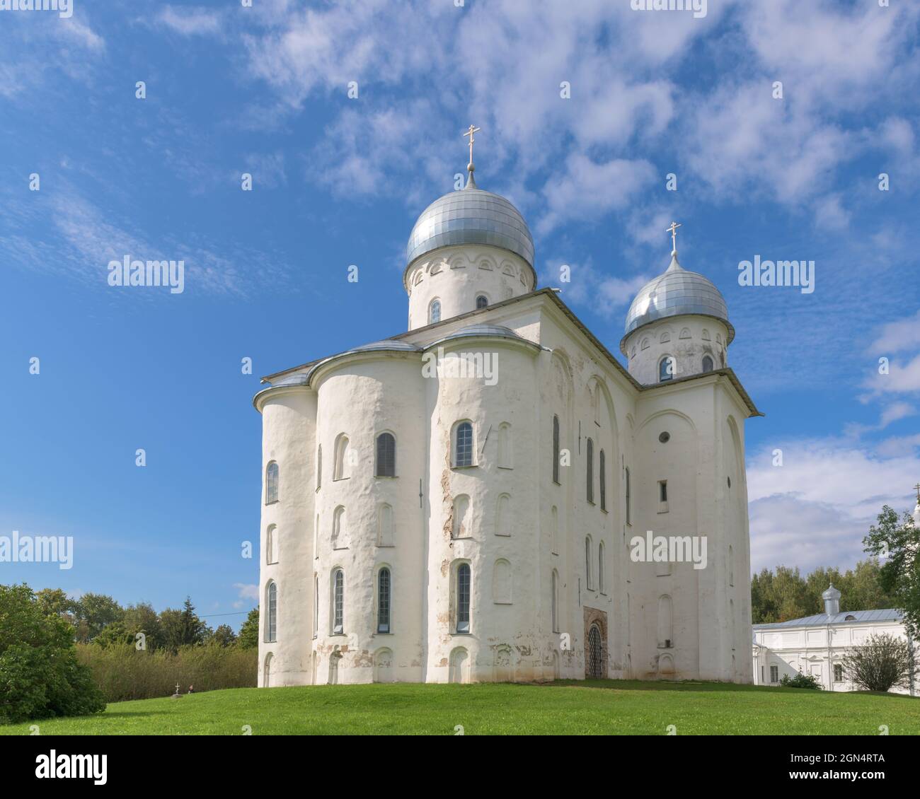 La cathédrale Saint-George dans le monastère Saint-Georges (Yuriev). Veliky Novgorod, Russie Banque D'Images