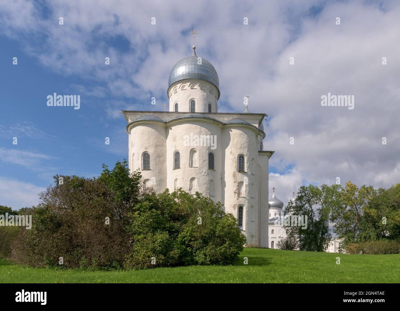 La cathédrale Saint-George dans le monastère Saint-Georges (Yuriev). Veliky Novgorod, Russie Banque D'Images