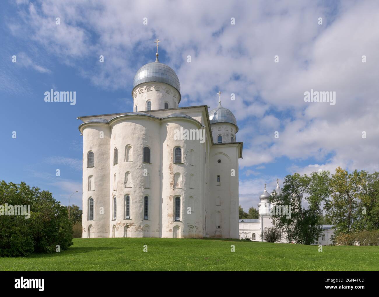 La cathédrale Saint-George dans le monastère Saint-Georges (Yuriev). Veliky Novgorod, Russie Banque D'Images