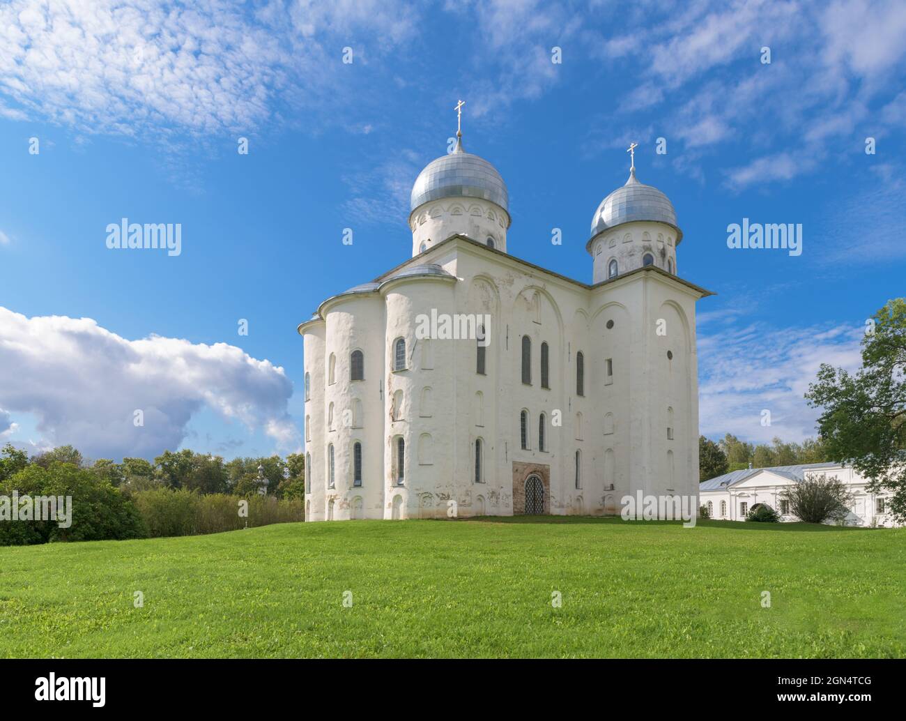 La cathédrale Saint-George dans le monastère Saint-Georges (Yuriev). Veliky Novgorod, Russie Banque D'Images