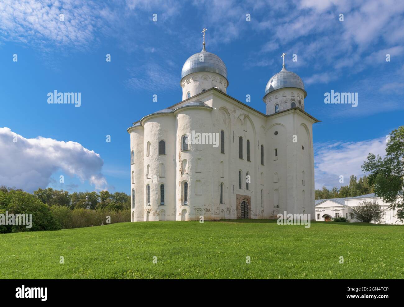 La cathédrale Saint-George dans le monastère Saint-Georges (Yuriev). Veliky Novgorod, Russie Banque D'Images