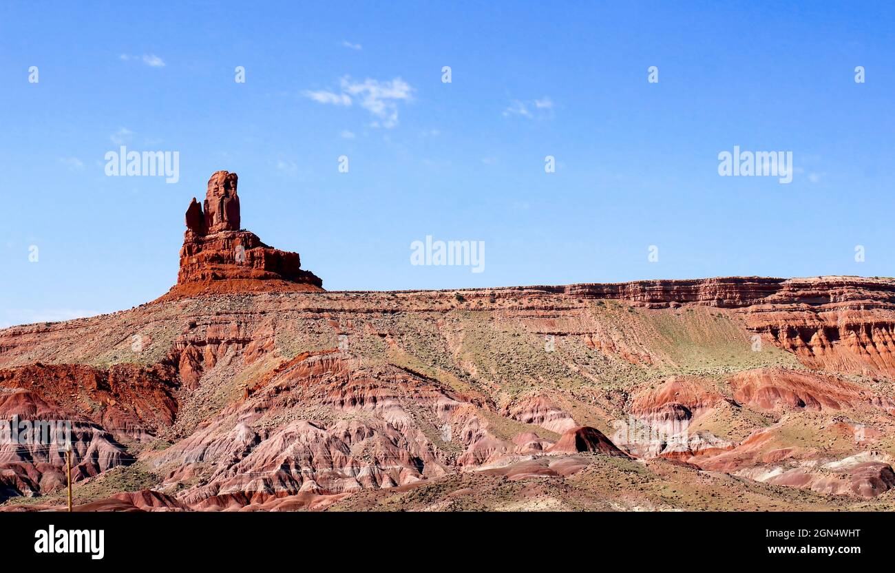 Lone Rock formation à Monument Valley, États-Unis Banque D'Images