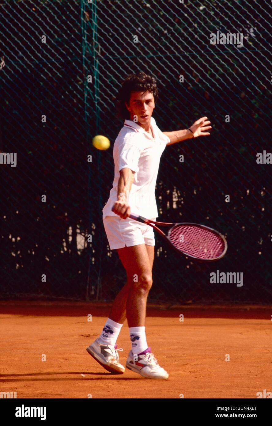 Joueur italien de tennis Pietro Angelini, années 1990 Banque D'Images
