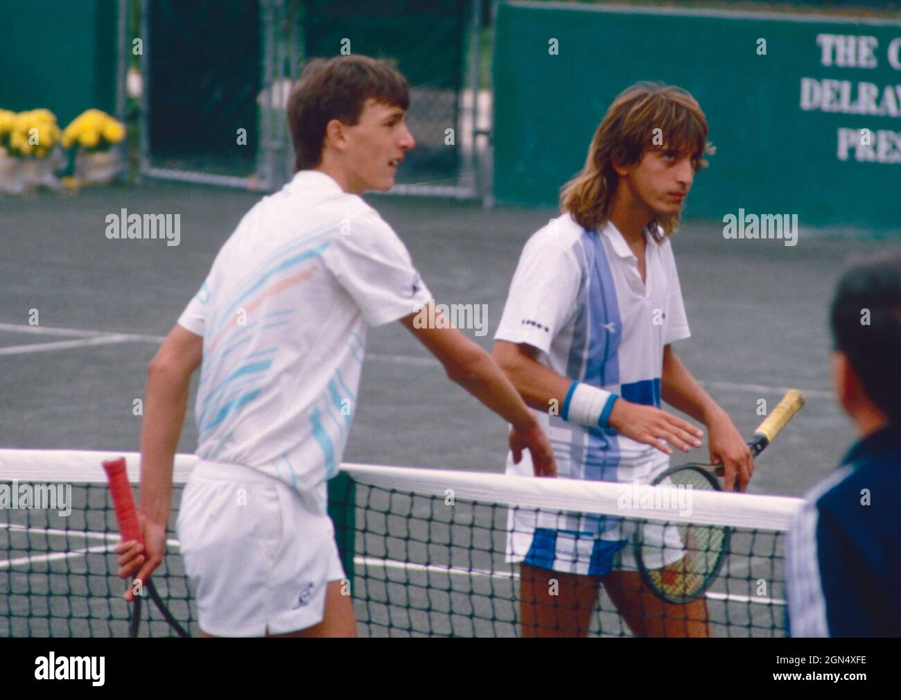 Joueur péruvien de tennis Alejandro Aramburu, années 1990 Banque D'Images