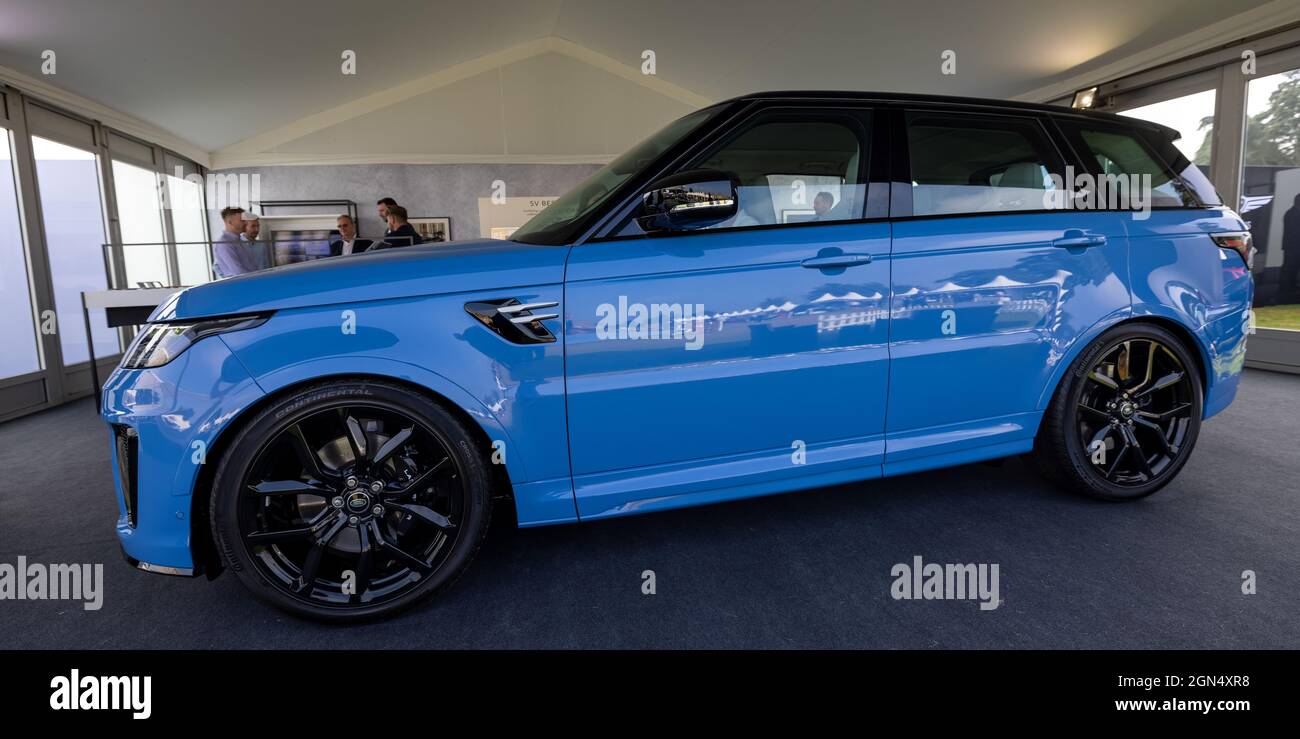 2021 Range Rover Sport SVR exposé au Concours d'élégance qui s'est tenu au  Palais de Blenheim le 5 septembre 2021 Photo Stock - Alamy