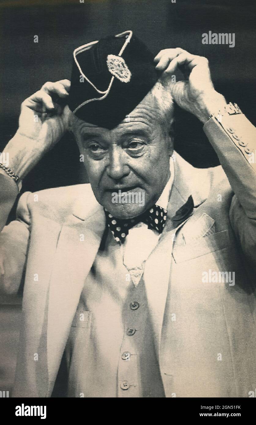 Acteur américain Jack Lemmon, 1989 Banque D'Images