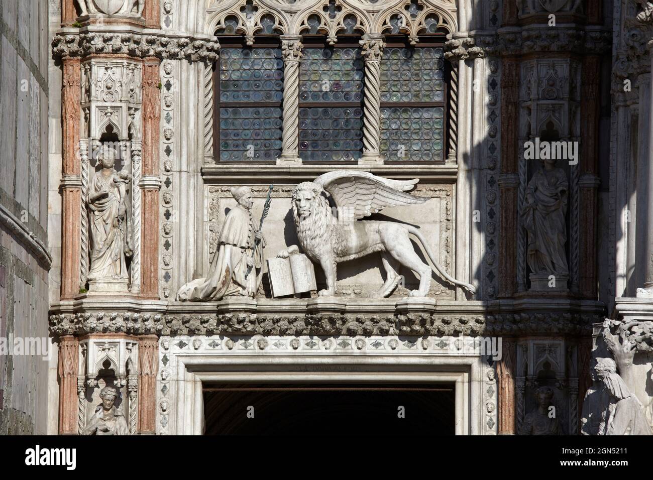 Détail du Palazzo Ducale, Venise, Italie Banque D'Images