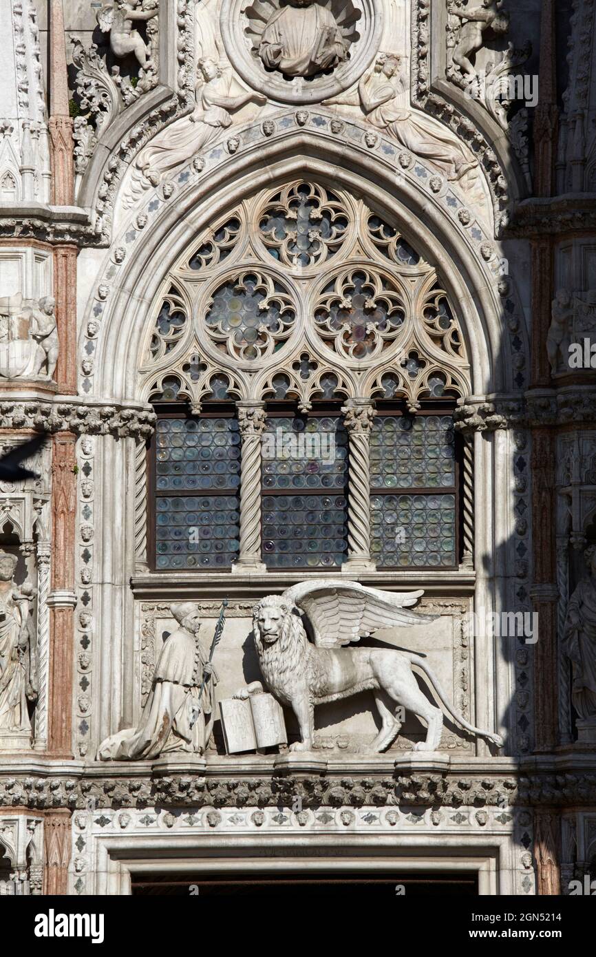 Détail du Palazzo Ducale, Venise, Italie Banque D'Images