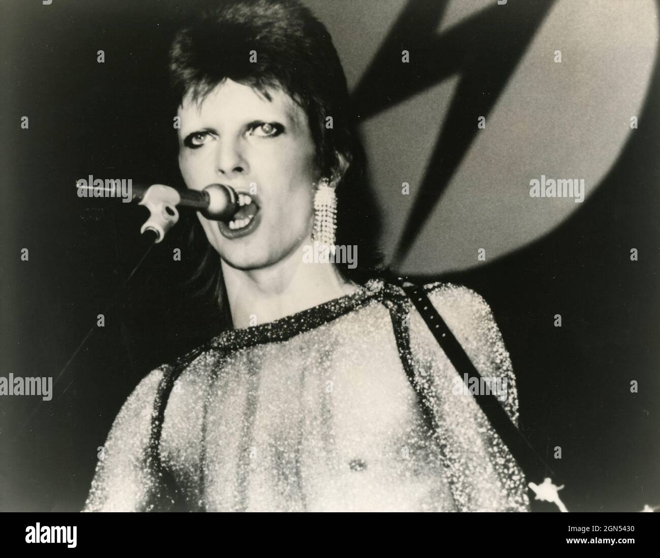 Le chanteur et compositeur britannique David Bowie, années 1970 Banque D'Images